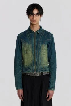 Exhaust Sandblast Denim Jacket 12 Exhaust Sandblast Denim Jacket -Trendy Wear Outlet Store 11 mayjadedman1358