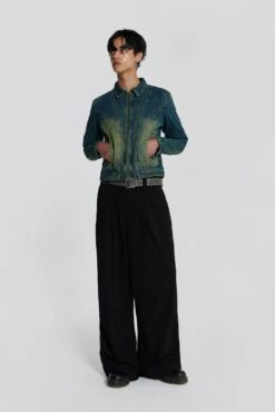 Exhaust Sandblast Denim Jacket 13 Exhaust Sandblast Denim Jacket -Trendy Wear Outlet Store 11 mayjadedman1380