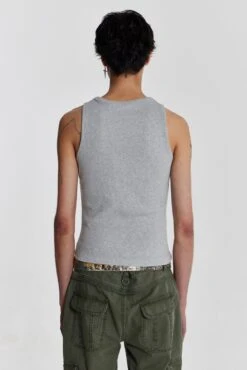 NTRLS Grey Rib Vest -Trendy Wear Outlet Store 11 mayjadedman1663