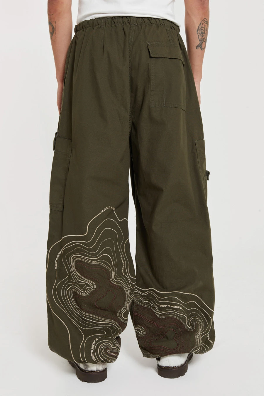 Khaki Topograph Parachute Pants 3 Khaki Topograph Parachute Pants