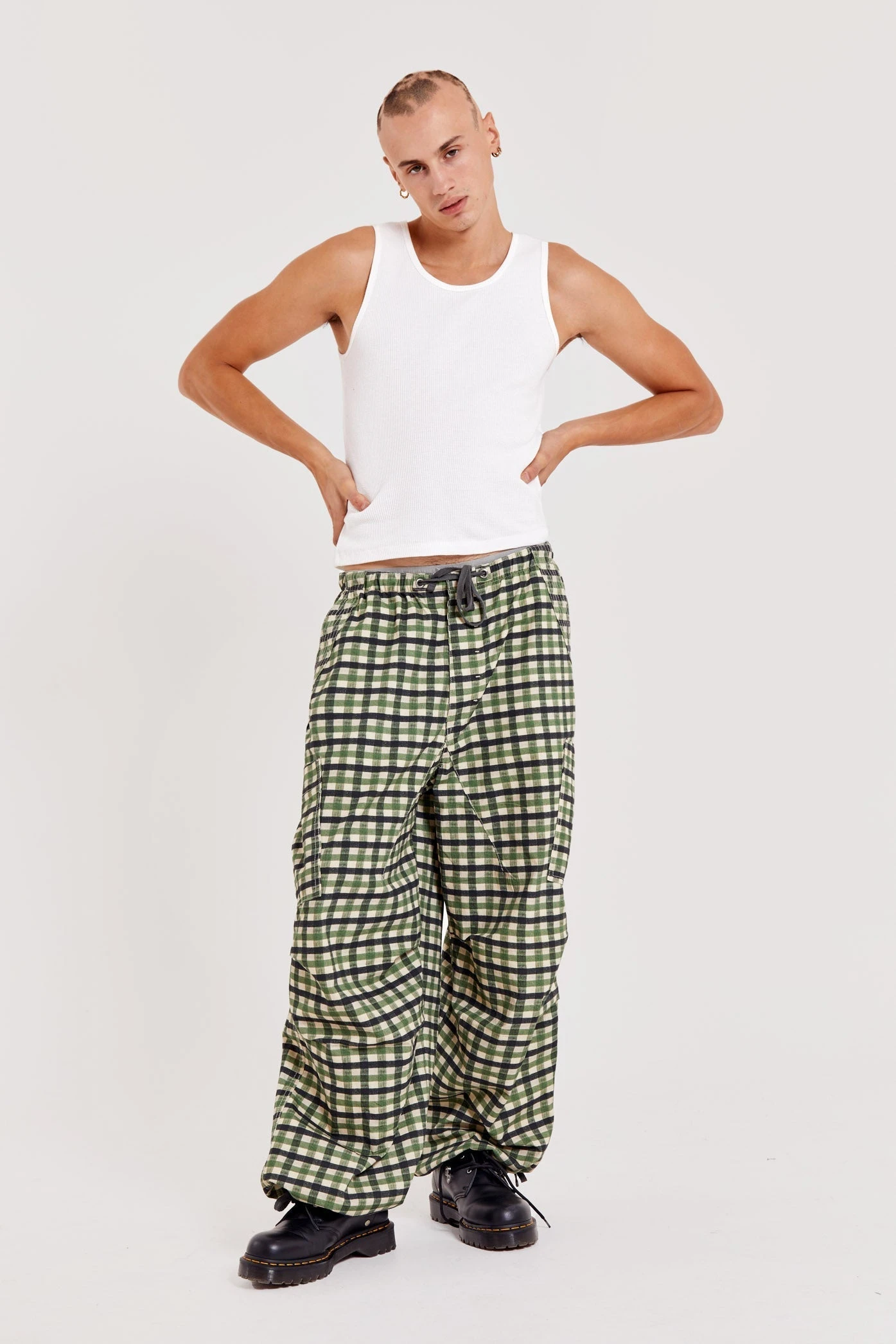 Gingham Parachute Cargo Pants 4 Gingham Parachute Cargo Pants - Image 2