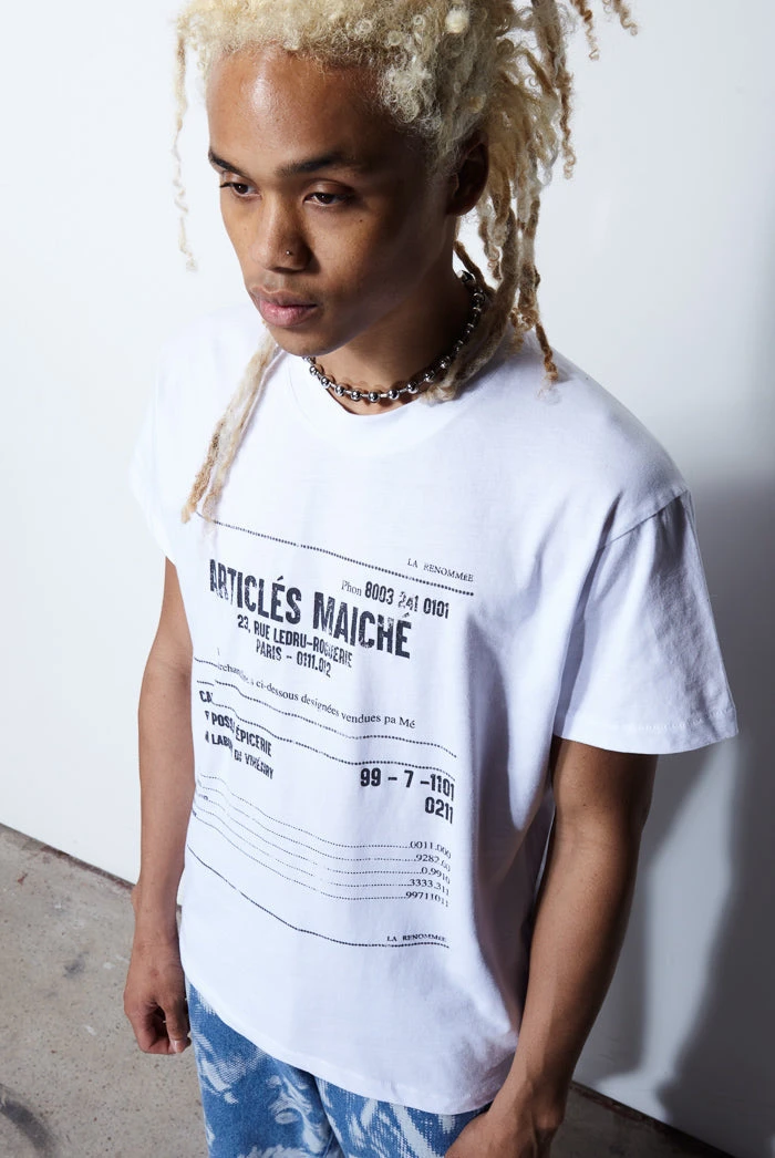 White Receipt T-Shirt 6 White Receipt T-Shirt - Image 4