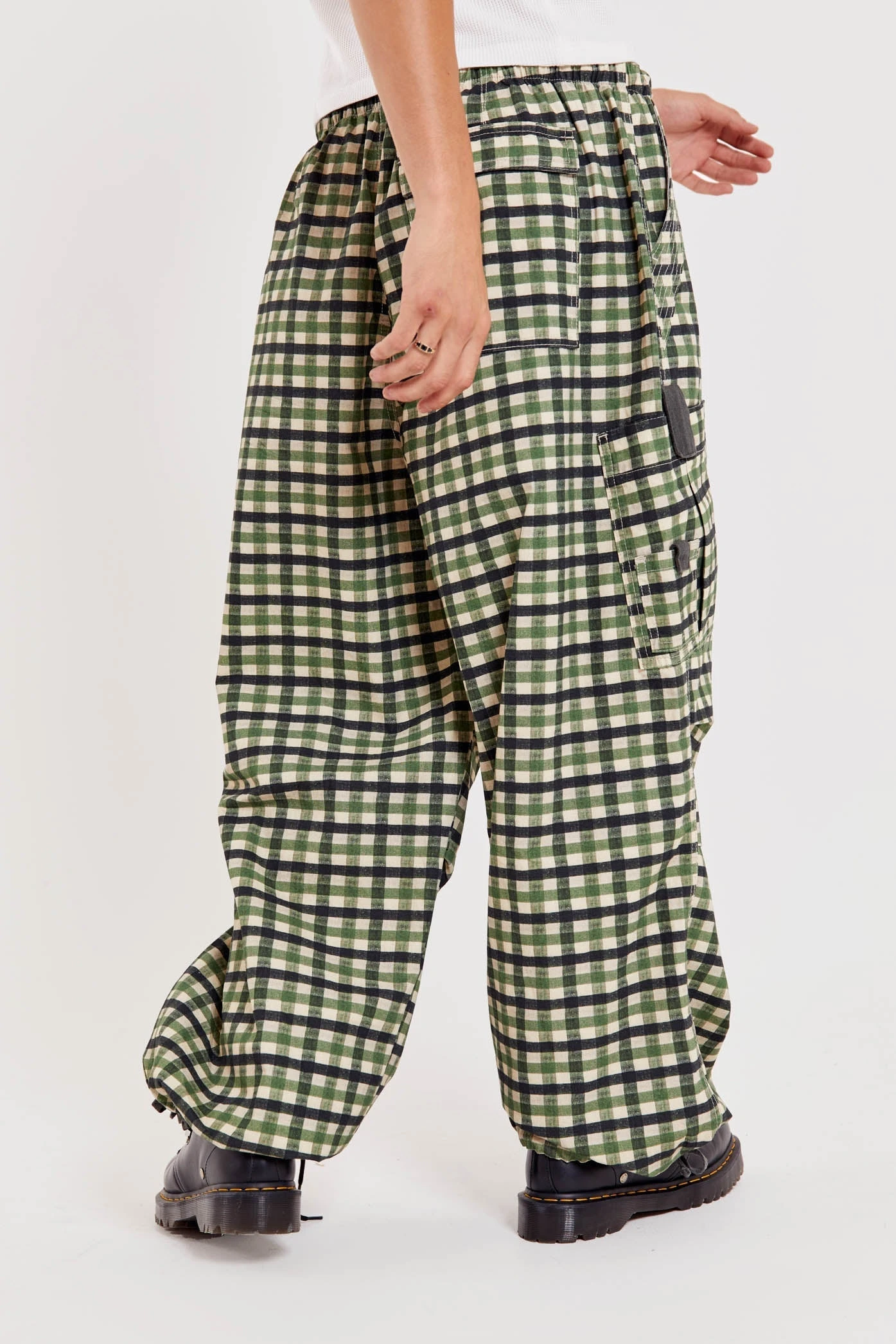 Gingham Parachute Cargo Pants 5 Gingham Parachute Cargo Pants - Image 3