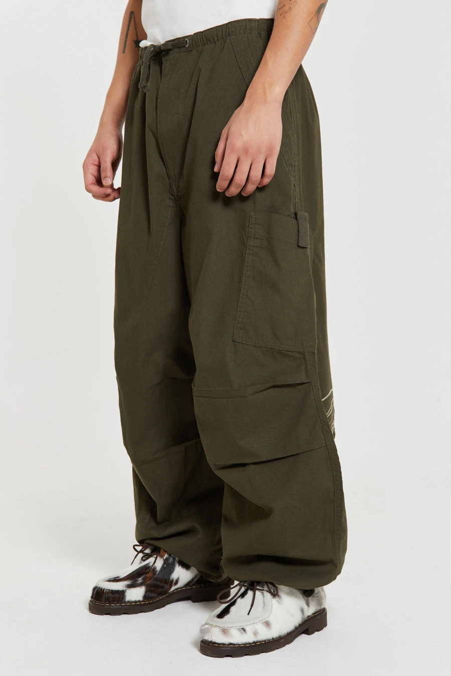 Khaki Topograph Parachute Pants 5 Khaki Topograph Parachute Pants - Image 3