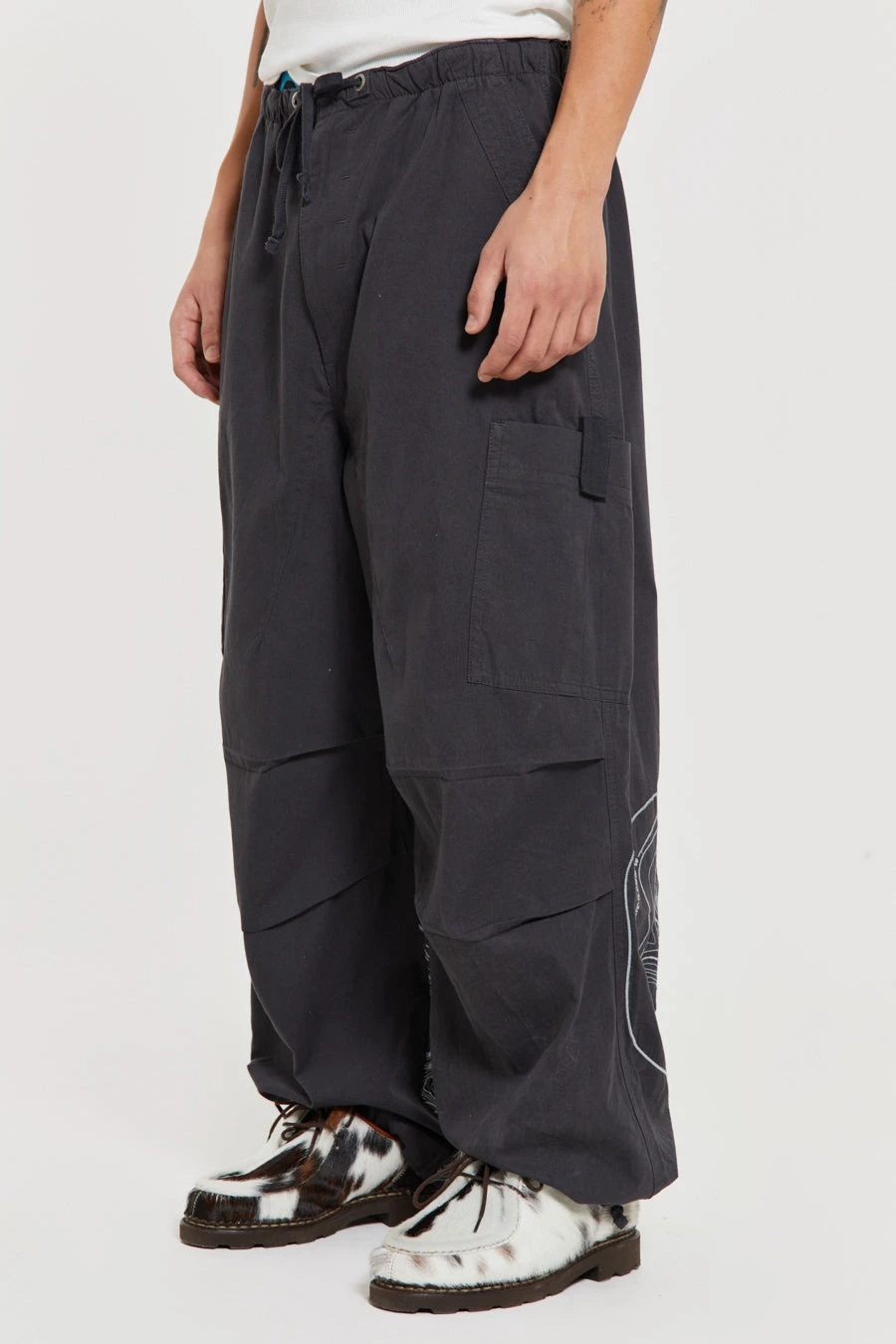 Grey Topograph Parachute Pants 6 Grey Topograph Parachute Pants - Image 4