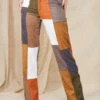Jaded London Mixed Patchwork Cord Wide Leg Trousers