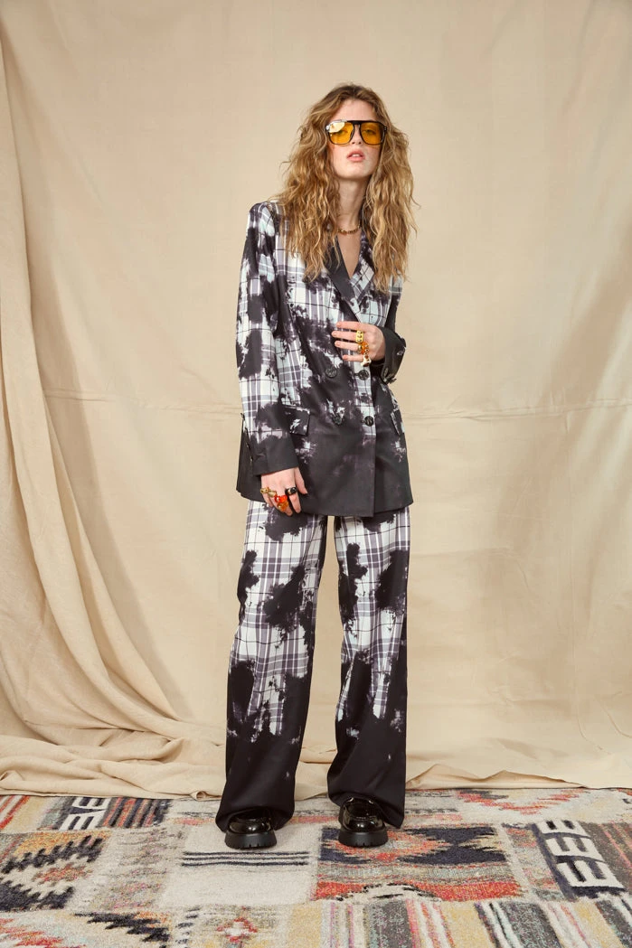 Jaded London Bleach Check Relaxed Wide Leg Trouser 3 Jaded London Bleach Check Relaxed Wide Leg Trouser