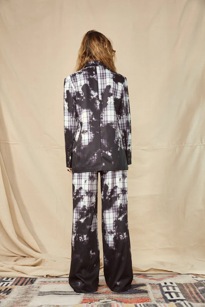 Jaded London Bleach Check Relaxed Wide Leg Trouser 7 Jaded London Bleach Check Relaxed Wide Leg Trouser - Image 5