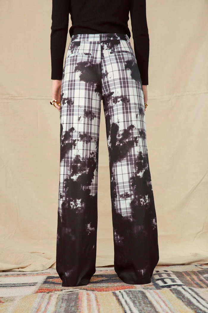 Jaded London Bleach Check Relaxed Wide Leg Trouser 5 Jaded London Bleach Check Relaxed Wide Leg Trouser - Image 3