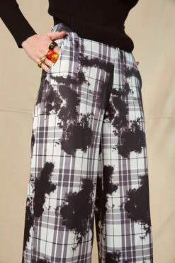 Jaded London Bleach Check Relaxed Wide Leg Trouser 13 Jaded London Bleach Check Relaxed Wide Leg Trouser -Trendy Wear Outlet Store 7I9A9831