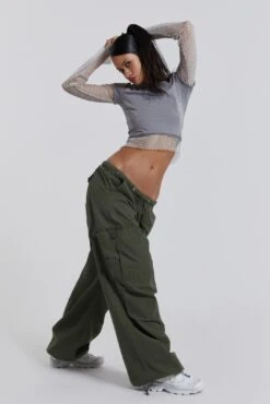 Jaded London Khaki Parachute Cargo Pants -Trendy Wear Outlet Store Artboard3 11c821b4 a074 48c1 815f 7f703a61dbb1