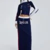 Jaded London Blueprint Jersey Maxi Skirt With Toggle Detail