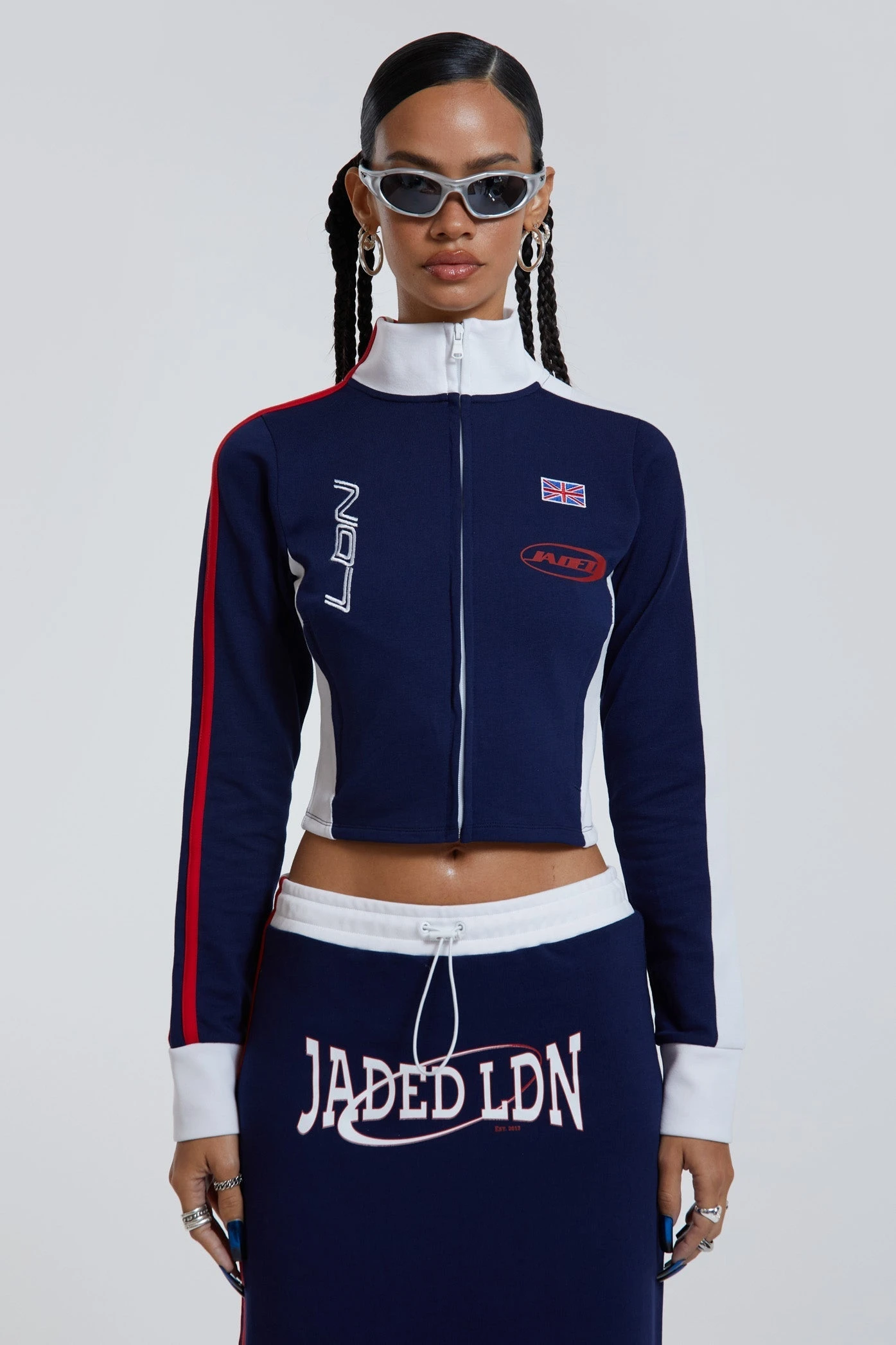 Jaded London Blueprint Track Jacket With Full Zip 3 Jaded London Blueprint Track Jacket With Full Zip