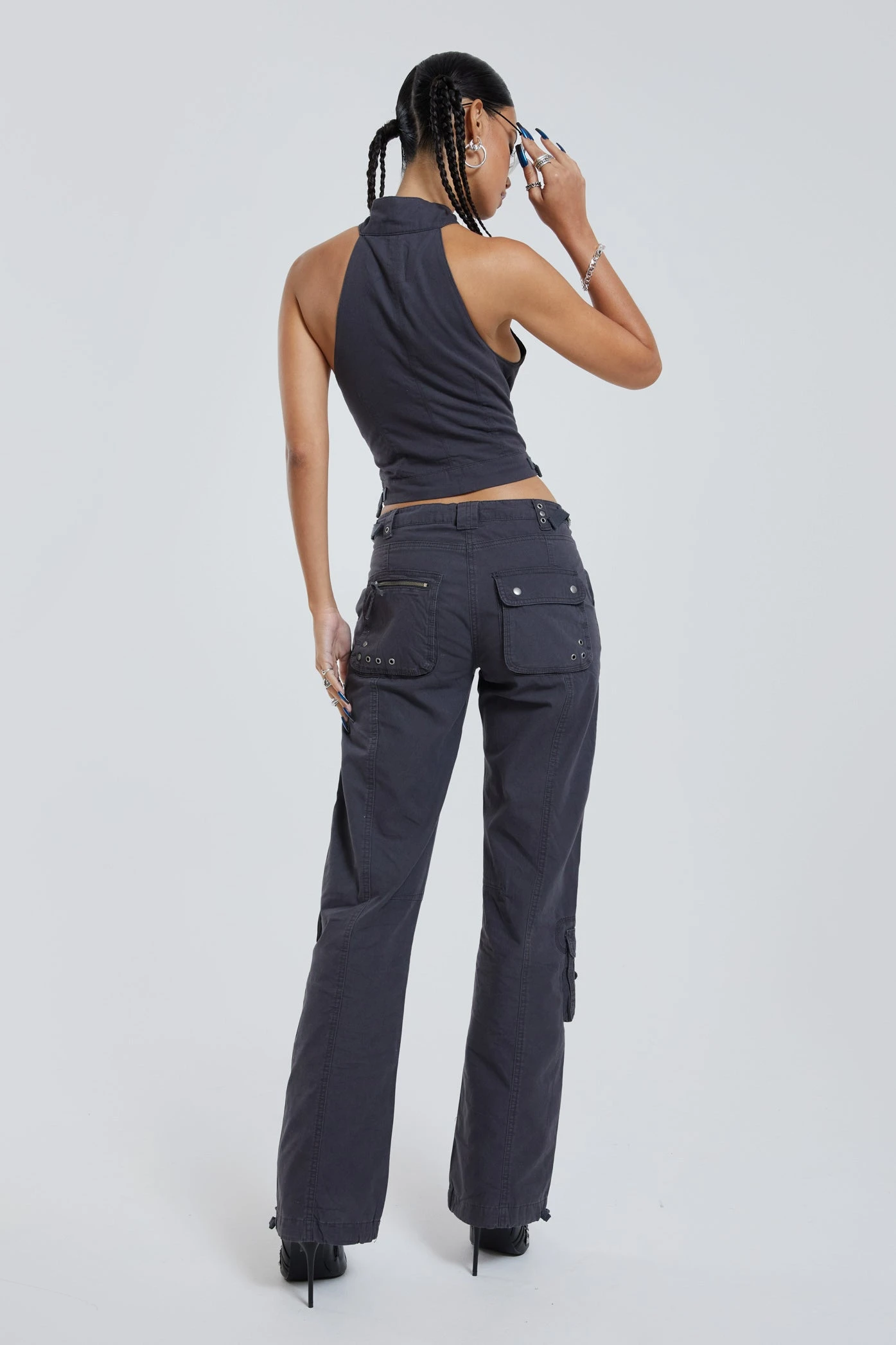 Jaded London Vintage Grey Low Rise Cargo Pants 5 Jaded London Vintage Grey Low Rise Cargo Pants - Image 3