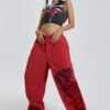 Jaded London NY Dragon Flock Cargo Pants In Red -Trendy Wear Outlet Store BLUEPRINT ECCOM2308