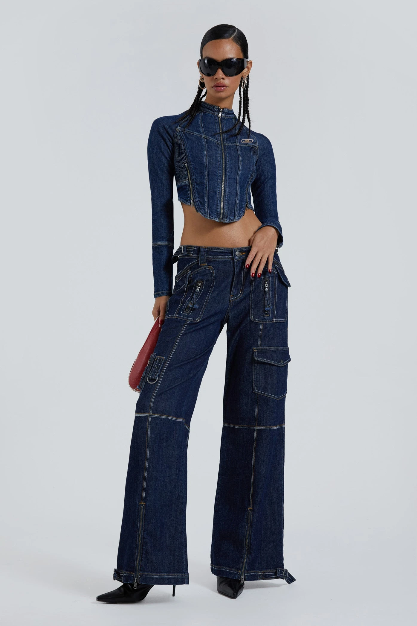 Jaded London Hudson Indigo Denim Wash Corset Jacket 8 Jaded London Hudson Indigo Denim Wash Corset Jacket - Image 6