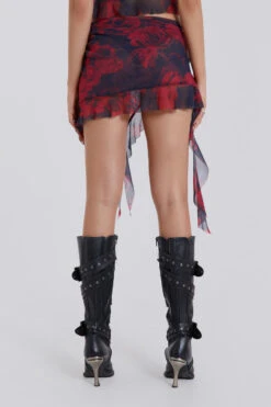 Jaded London Selene Asymmetric Hem Mini Skirt -Trendy Wear Outlet Store GOTHIC10 1100581