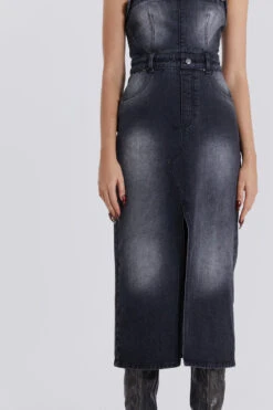 Jaded London Liberty 2 In 1 Detachable Denim In Black -Trendy Wear Outlet Store GOTHIC10 1101772