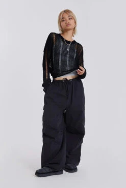 Jaded London Black Parachute Cargo Pants -Trendy Wear Outlet Store GOTHIC10 110408 1024x1024 854f1627 fc45 48c8 89b5 8dcfa78cf3bd