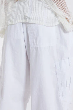 Jaded London White Parachute Cargo Pants -Trendy Wear Outlet Store GOTHIC10 110567