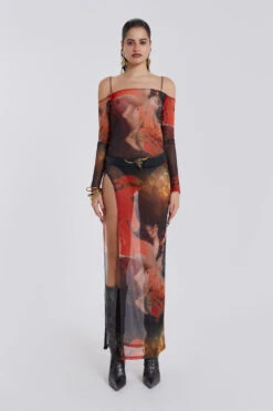 Jaded London Valencia Print Maxi Dress -Trendy Wear Outlet Store GOTHIC10 110709