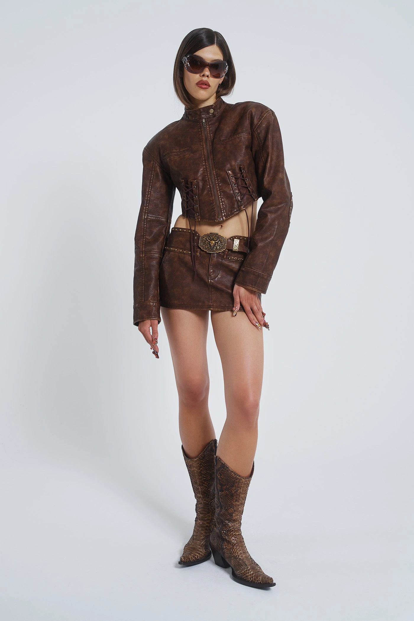 Jaded London Easy Rider Faux Leather Micro Mini Skirt 11 Jaded London Easy Rider Faux Leather Micro Mini Skirt - Image 9