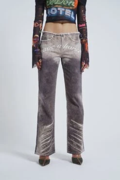 Jaded London Ride A Cowboy Low Waist Flared Jeans -Trendy Wear Outlet Store JADED COWBOYSECOM2447