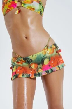 Citrus Burst Frill Edge Micro Mini Skort 9 Citrus Burst Frill Edge Micro Mini Skort -Trendy Wear Outlet Store JADED HOTLINE SWIMECOM0169