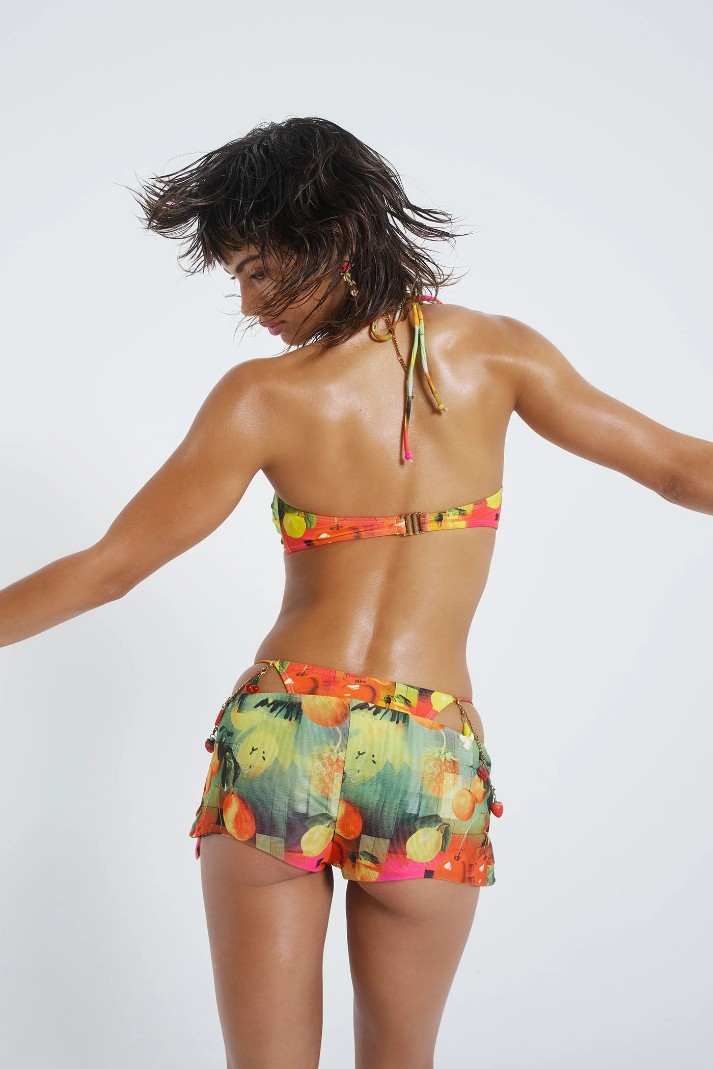 Citrus Burst Frill Edge Micro Mini Skort 4 Citrus Burst Frill Edge Micro Mini Skort - Image 2