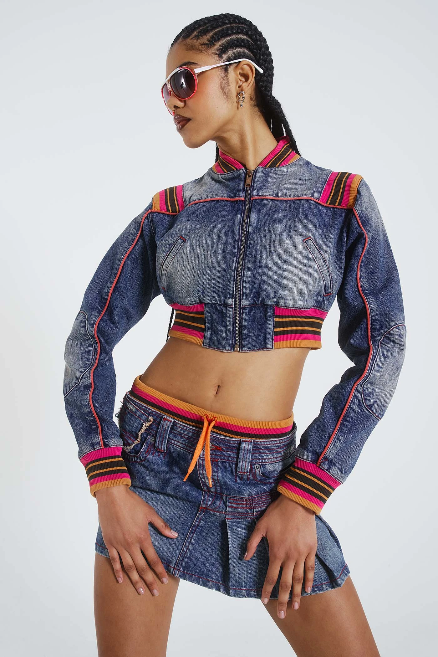 Jaded London Sherbet Cropped Denim Jacket 4 Jaded London Sherbet Cropped Denim Jacket - Image 2