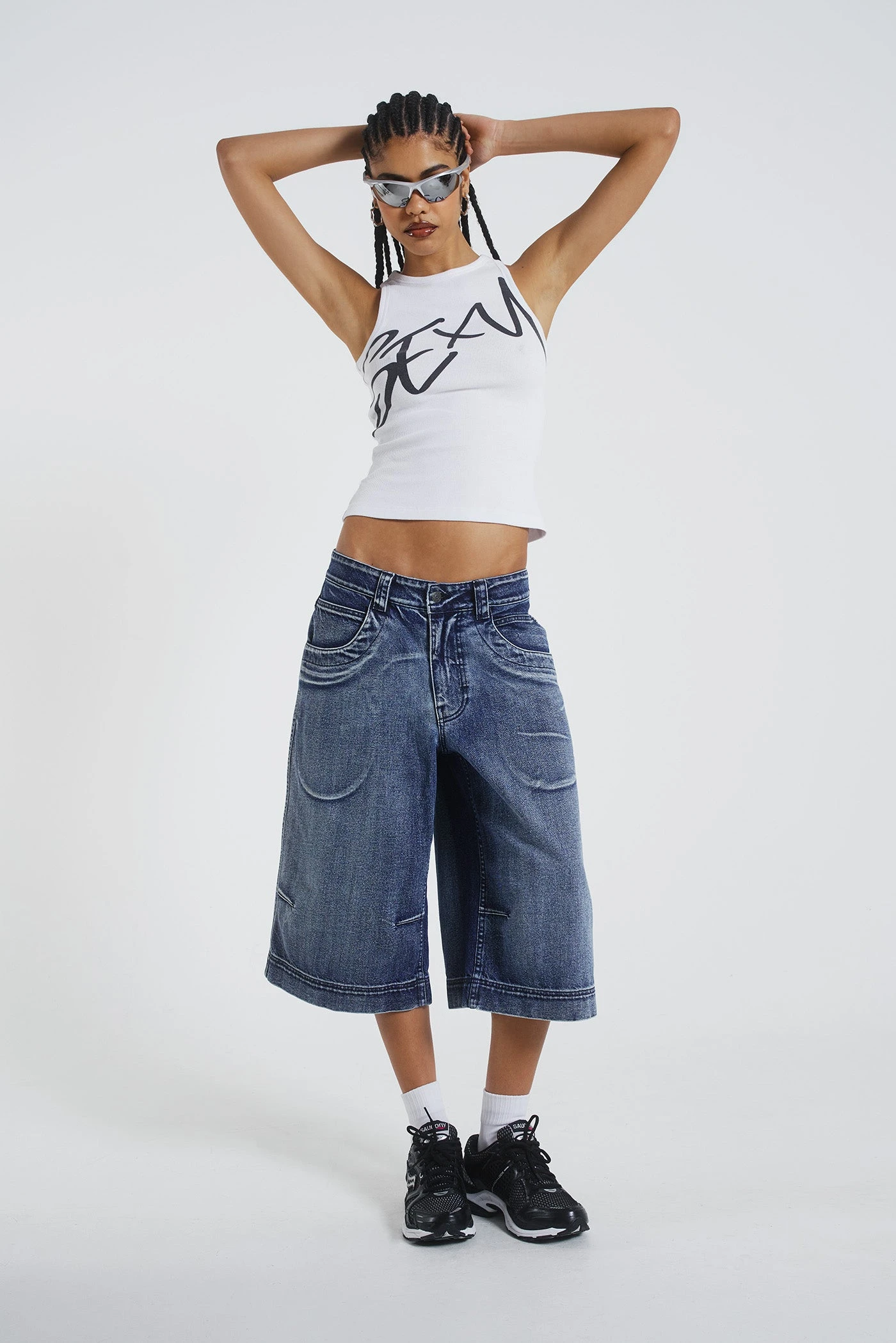 Jaded London Axle Acid Wash Denim Jorts 3 Jaded London Axle Acid Wash Denim Jorts