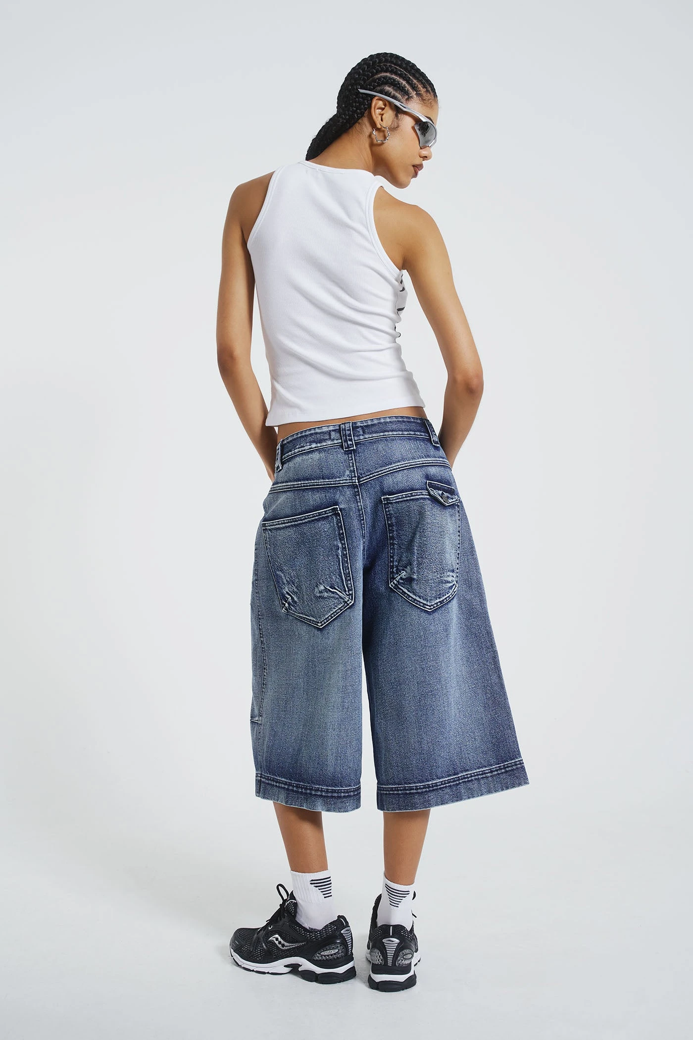 Jaded London Axle Acid Wash Denim Jorts 5 Jaded London Axle Acid Wash Denim Jorts - Image 3