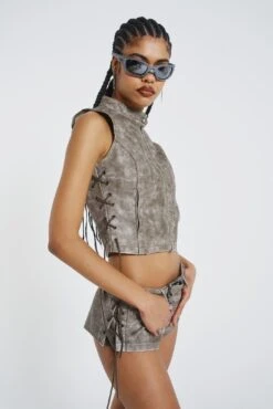 Jaded London Steel Lace Up Side PU Hot Pants 17 Jaded London Steel Lace Up Side PU Hot Pants -Trendy Wear Outlet Store JADED HOTLINE SWIMECOM1469 8c204a11 e4b6 4a2e a018 fccc7f128418