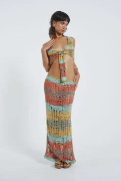 Odette Striped Laddered Knit Maxi Skirt -Trendy Wear Outlet Store JADED HOTLINE SWIMECOM1608 4d9e0a77 68ca 4a61 a92f 9f19d586f6f4