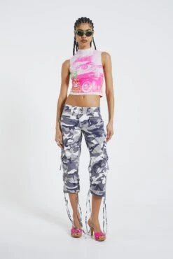 Jaded London Camo Capri Cargos