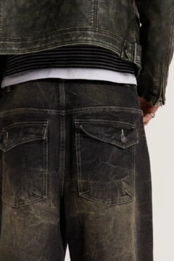 Washed Black Razor Jean -Trendy Wear Outlet Store JADED TRASH0105