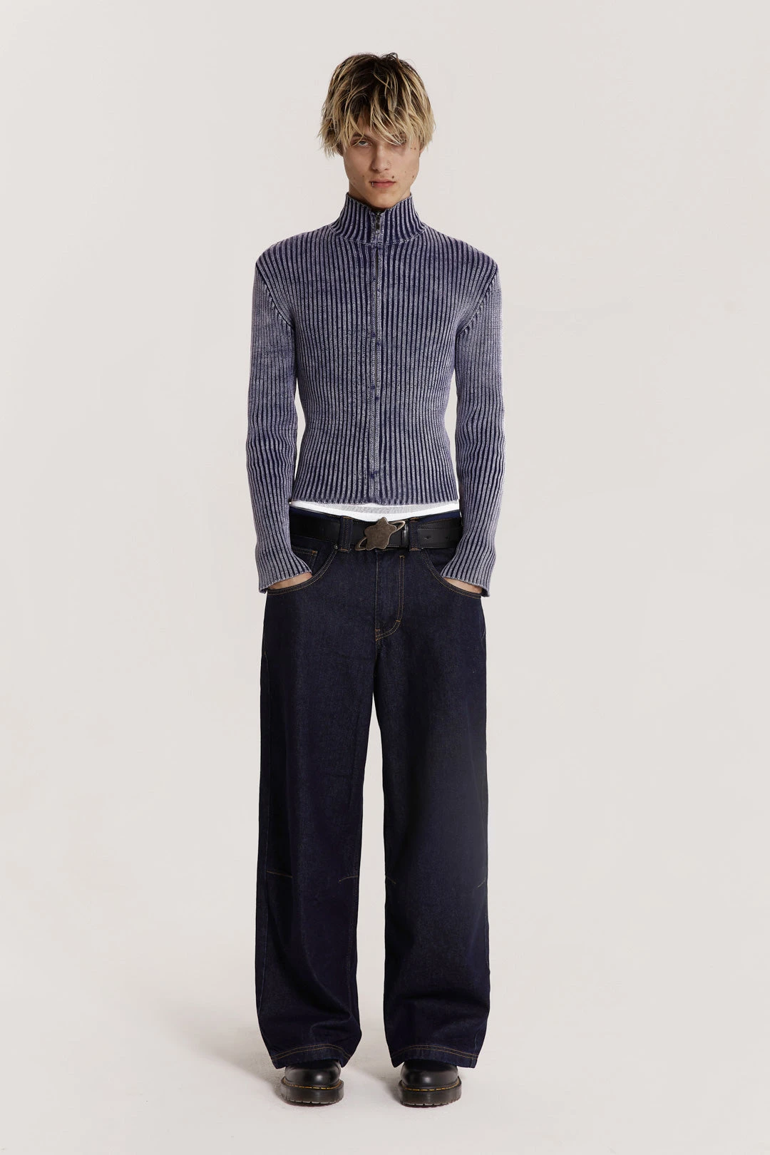 Blue Lucid Knit Track Top 4 Blue Lucid Knit Track Top - Image 2