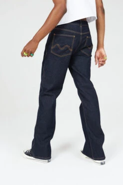 Wavy Seam Organic Denim Flared Jeans -Trendy Wear Outlet Store JADEDMAN5796