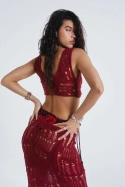 Odette Laddered Wrap Knit Top -Trendy Wear Outlet Store JADEDSWIM1378