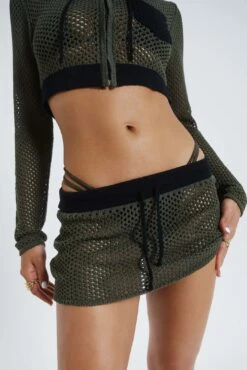 Caldera Khaki Crochet Micro Mini Skirt 17 Caldera Khaki Crochet Micro Mini Skirt -Trendy Wear Outlet Store JADEDSWIMMARCH231558