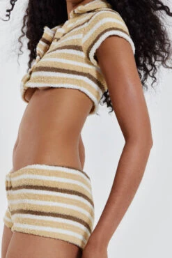 Thalia Towelling Crop Top -Trendy Wear Outlet Store JADEDWW12 60072