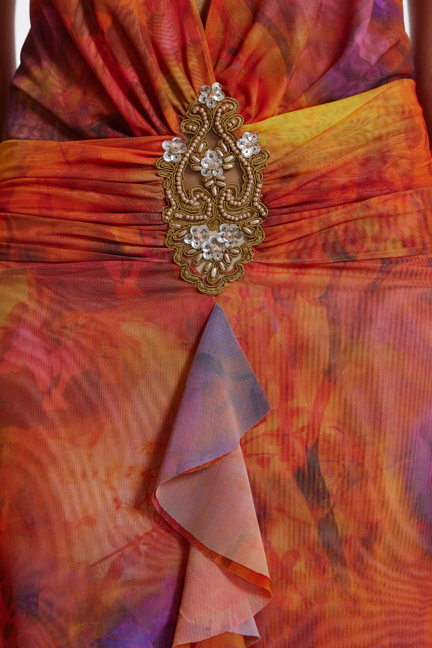 Jaded London Cindy Plunge Maxi Dress In Orange 8 Jaded London Cindy Plunge Maxi Dress In Orange - Image 6