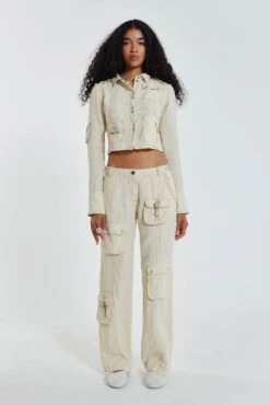 Jaded London Santal Linen Cargo Trousers -Trendy Wear Outlet Store JADEDWW12 60152 a812f595 0bff 4d43 ac44 6306bb215feb
