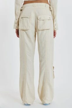 Jaded London Santal Linen Cargo Trousers -Trendy Wear Outlet Store JADEDWW12 60228
