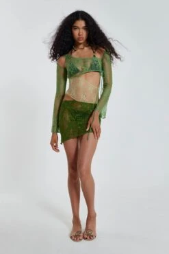 Jaded London Siren Mini Dress In Green -Trendy Wear Outlet Store JADEDWW12 60715copy