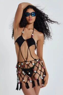 Dusk Macrame Dress With Beaded Trim 11 Dusk Macrame Dress With Beaded Trim -Trendy Wear Outlet Store JADEDWW12 60767