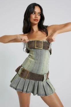 Jaded London Chelsea Denim Kilt Mini Dress 13 Jaded London Chelsea Denim Kilt Mini Dress -Trendy Wear Outlet Store JADEDWWE COMRESHOOTS02221