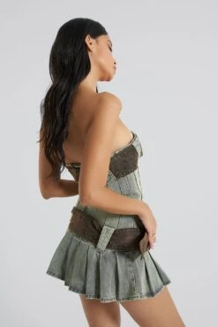 Jaded London Chelsea Denim Kilt Mini Dress 15 Jaded London Chelsea Denim Kilt Mini Dress -Trendy Wear Outlet Store JADEDWWE COMRESHOOTS02461