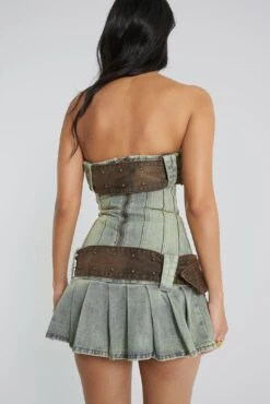 Jaded London Chelsea Denim Kilt Mini Dress 12 Jaded London Chelsea Denim Kilt Mini Dress -Trendy Wear Outlet Store JADEDWWE COMRESHOOTS02631