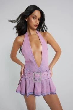 Jaded London Malibu Plunge Denim Mini Dress 13 Jaded London Malibu Plunge Denim Mini Dress -Trendy Wear Outlet Store JADEDWWE COMRESHOOTS0810